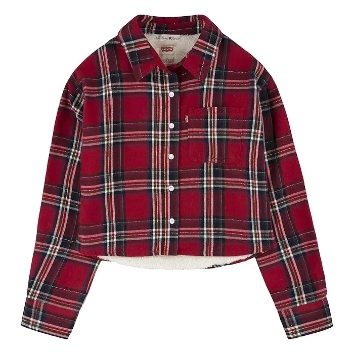 Levi's® Kids Long Sleeve Sherpa Lined Flannel Top (Big Kids)