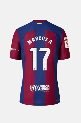 FC Barcelona Kids Jersey 2023/2024 - Junior Size - MARCOS A.