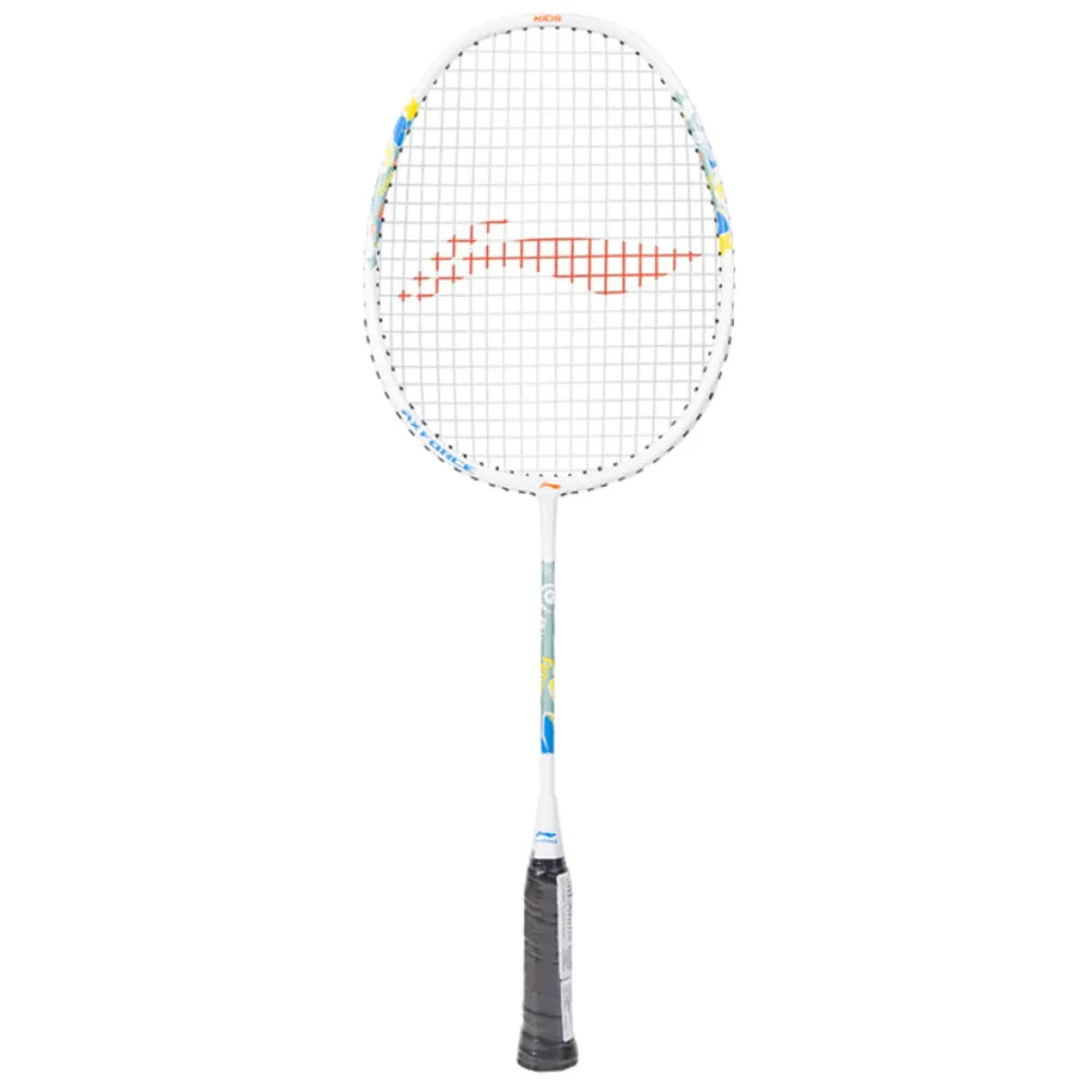 White Li-Ning Kids AX Force Strung Badminton Racquet