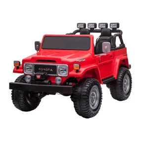 Licensed Toyota FJ-40 Electric Kids Ride On Car- Red