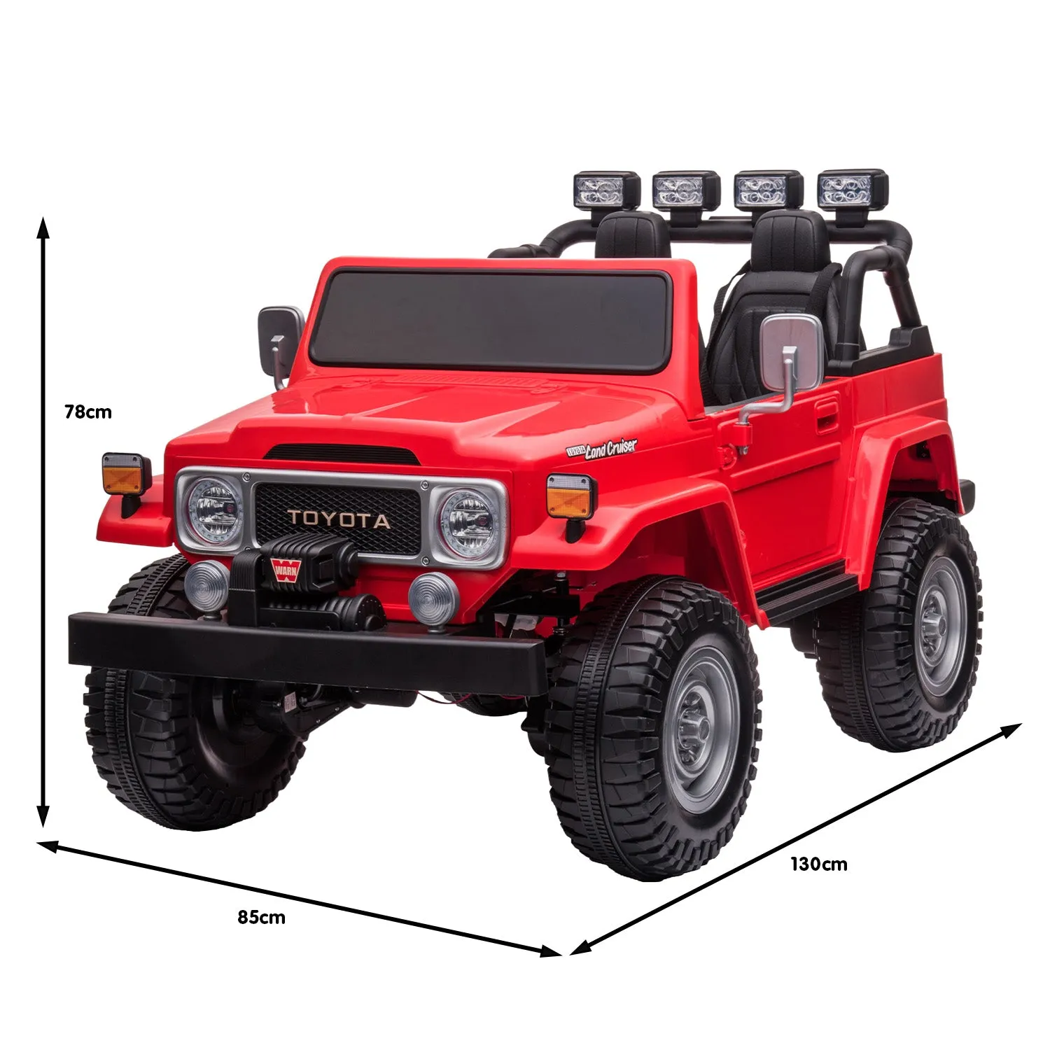 Licensed Toyota FJ-40 Electric Kids Ride On Car- Red