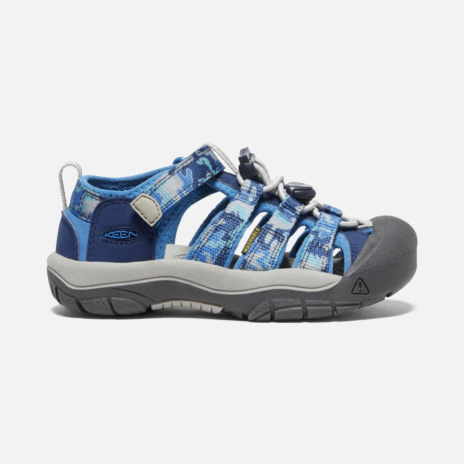 Little Kids Keen Newport H2 Color: Camo/Bright Cobalt