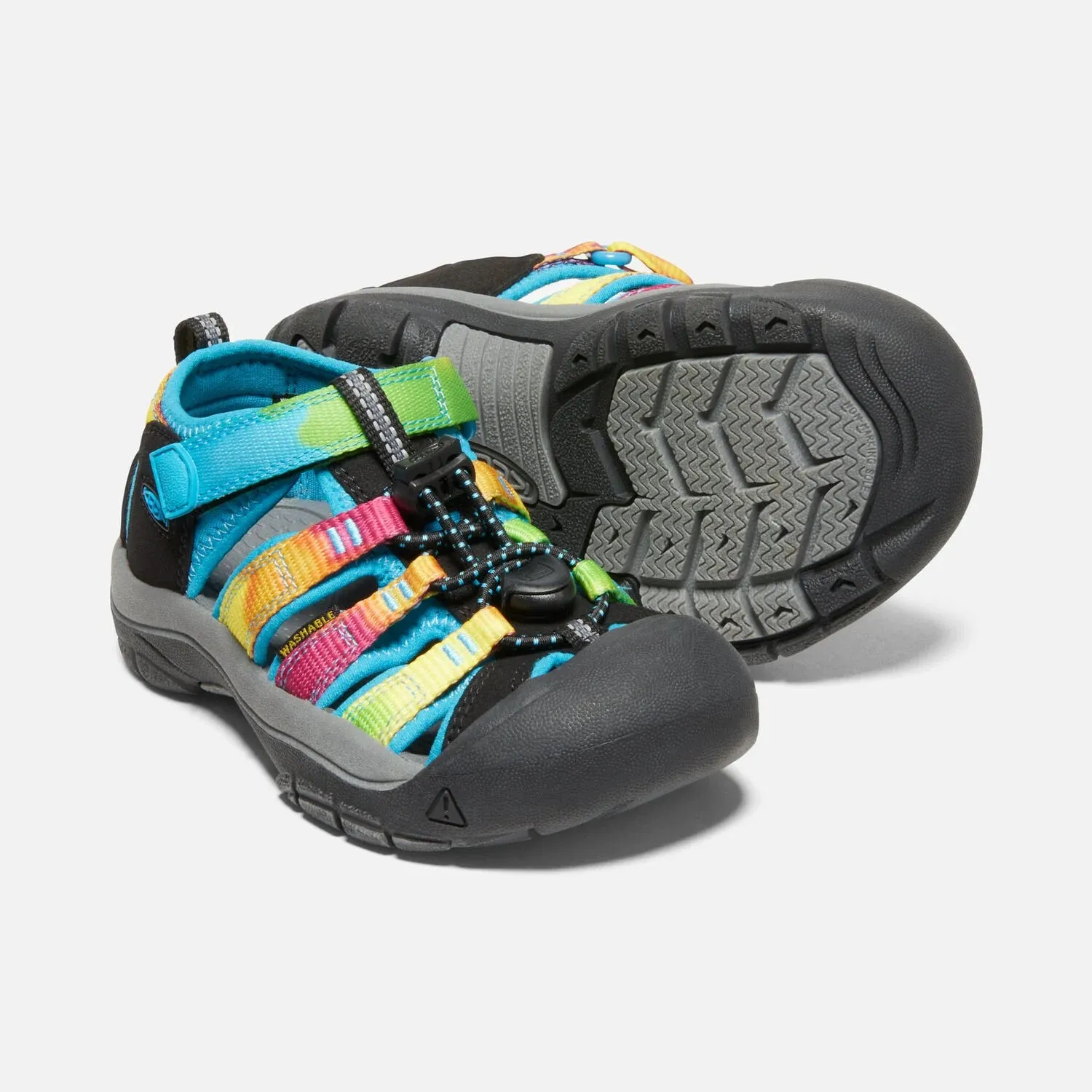 Little Kids Keen Newport H2 Color: Rainbow Tie Dye