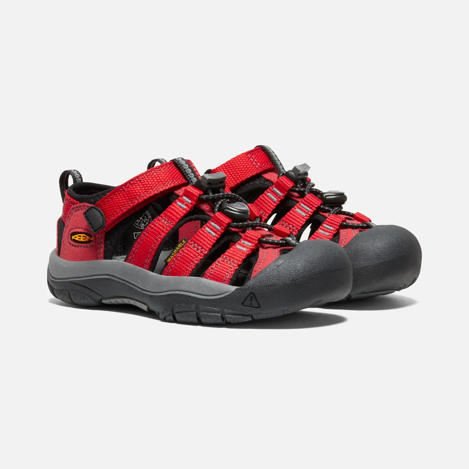 Little Kids Keen Newport H2 Color: Ribbon Red/ Gargoyle