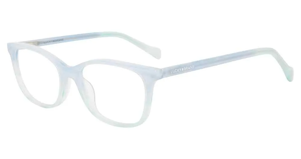 Lucky Brand D719 0BLM Eyeglasses Youth Kids Girl's Blue Mint Full Rim 50-16-135