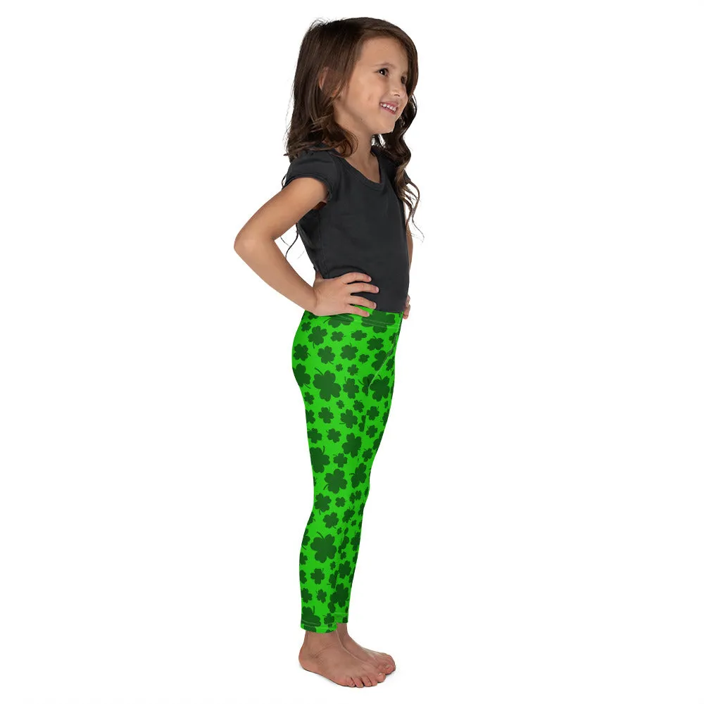 Lucky Clover Print Kids' Leggings