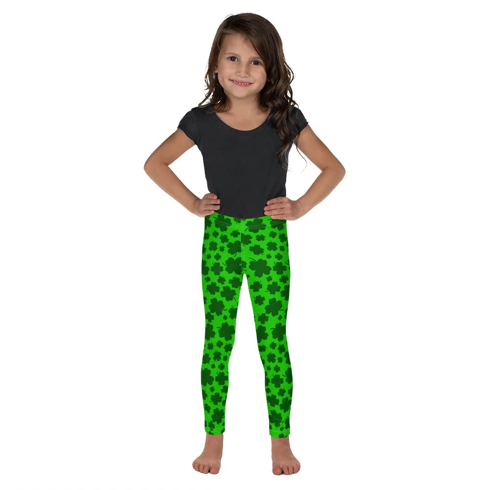 Lucky Clover Print Kids' Leggings