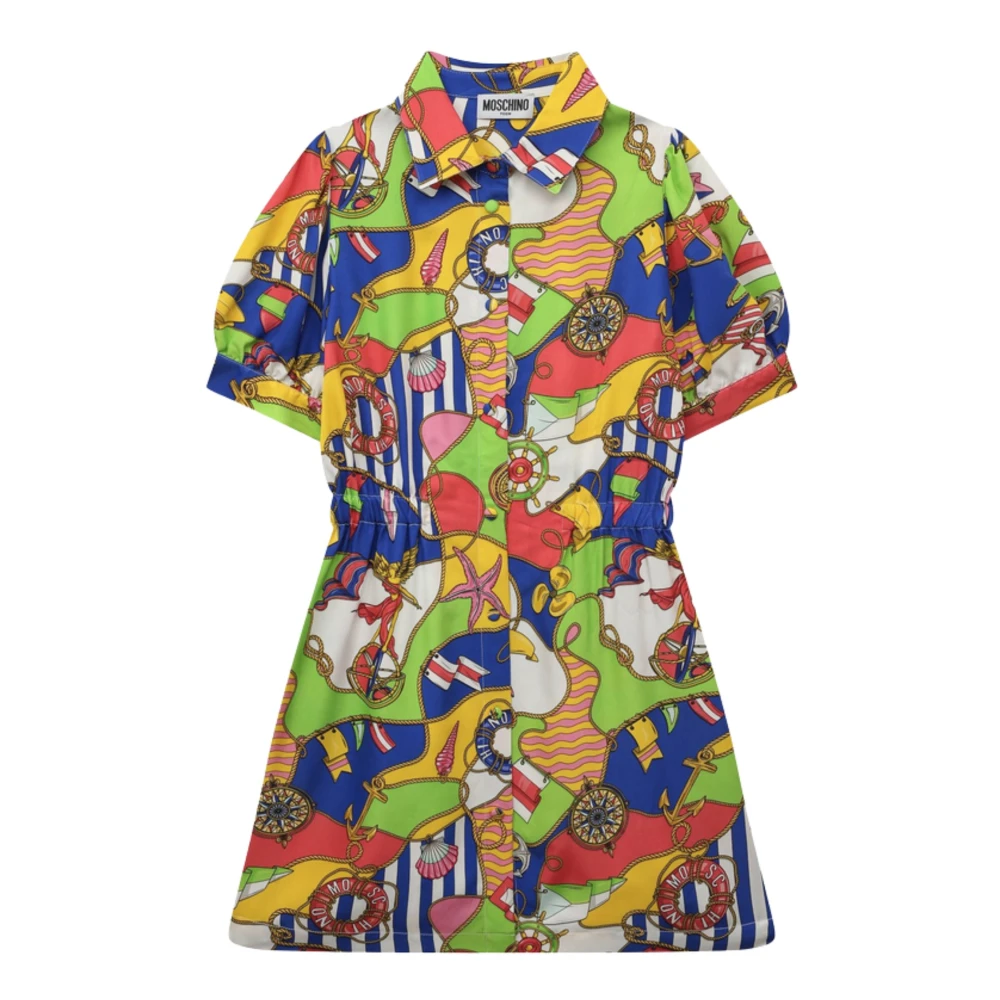 Marine Style Multicolor Pattern Dress