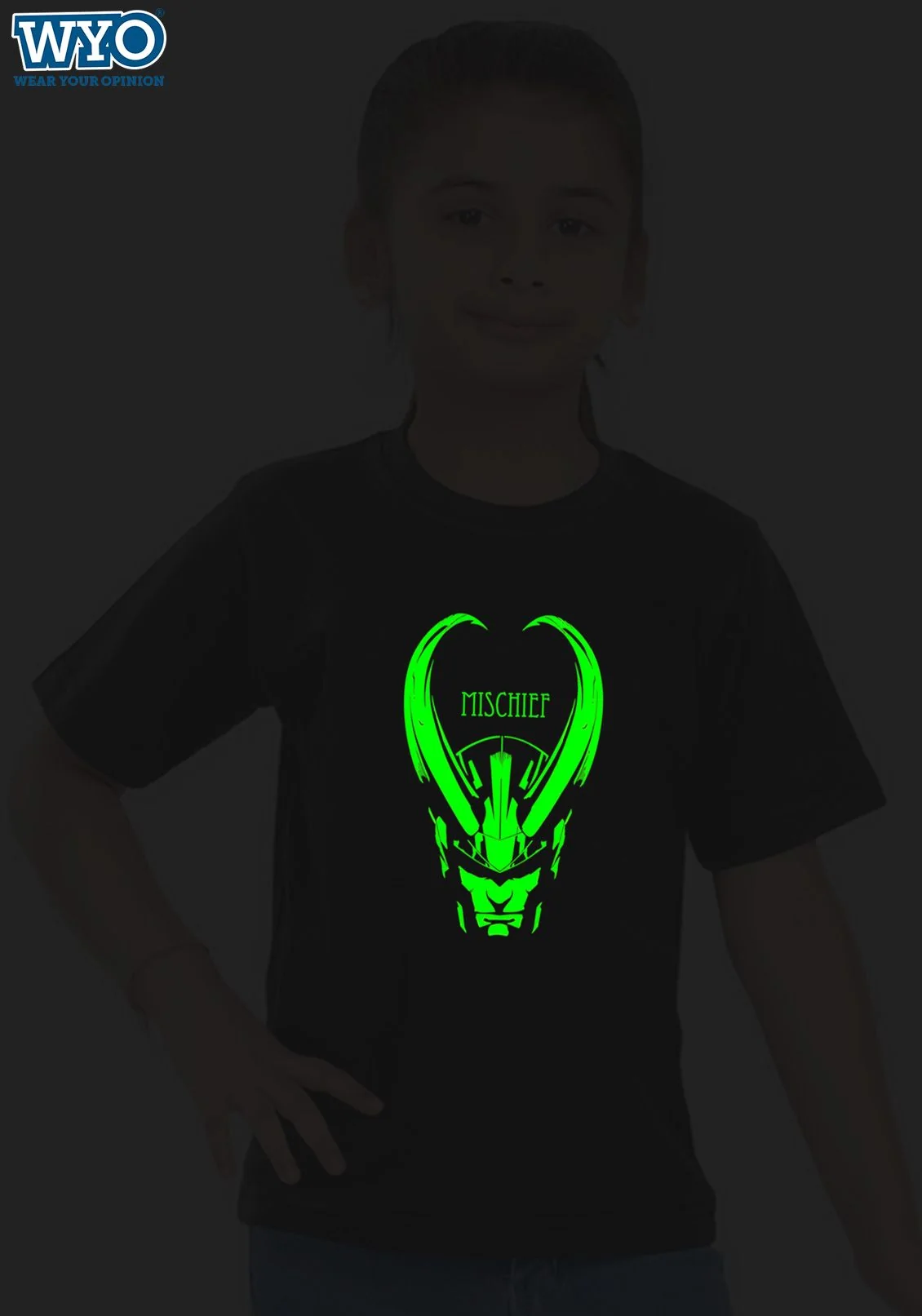 Master Of Mischief Glow In Dark Kids T-Shirts