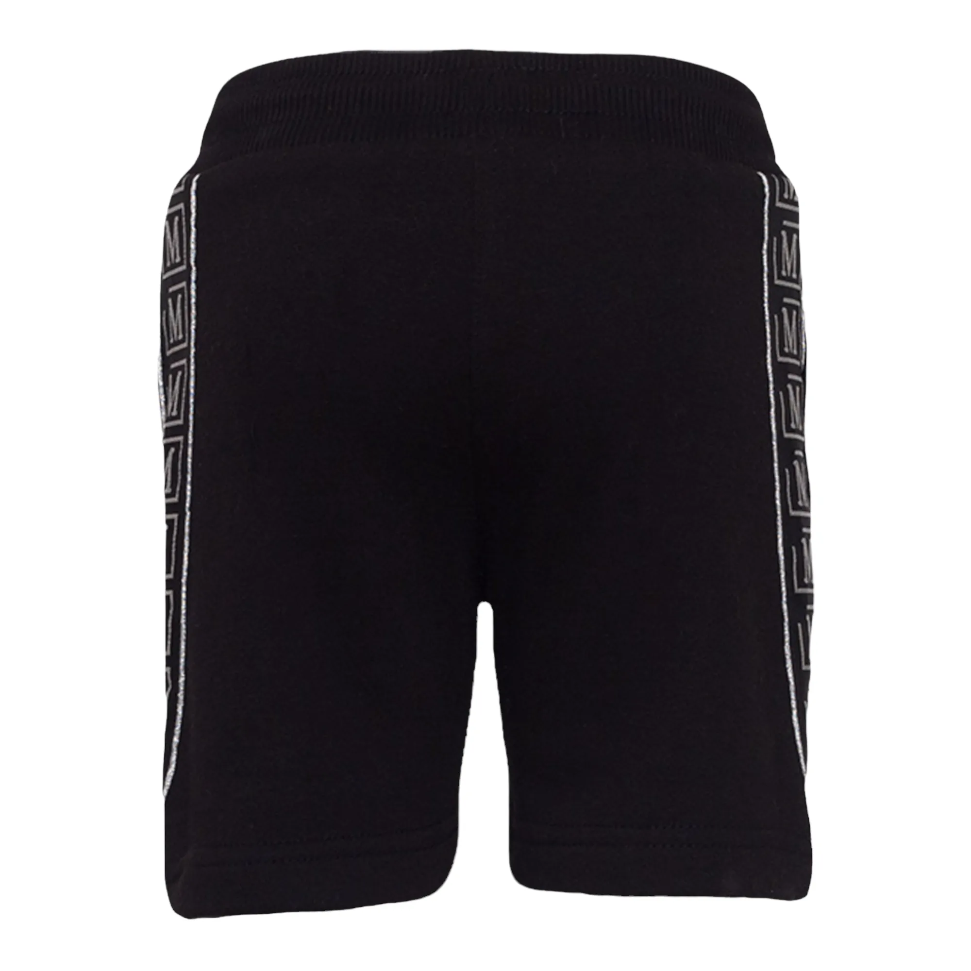 MDB Brand Kids Logo Tape Shorts - Black w/ Metallic Logo