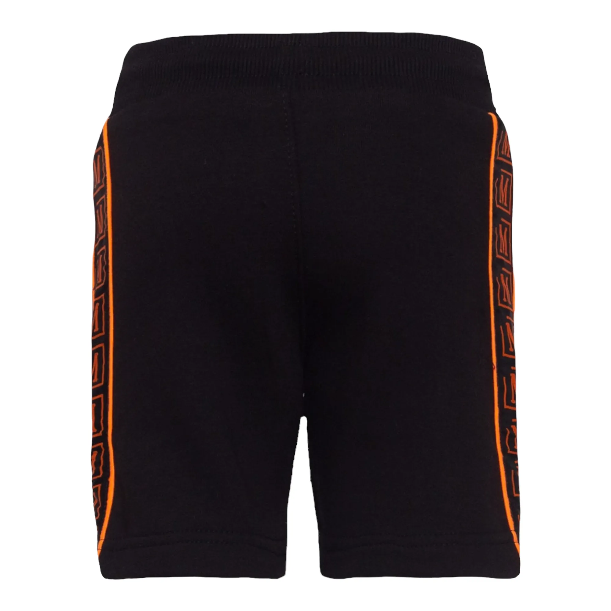 MDB Brand Kids Logo Tape Shorts - Black w/ Neon Logo