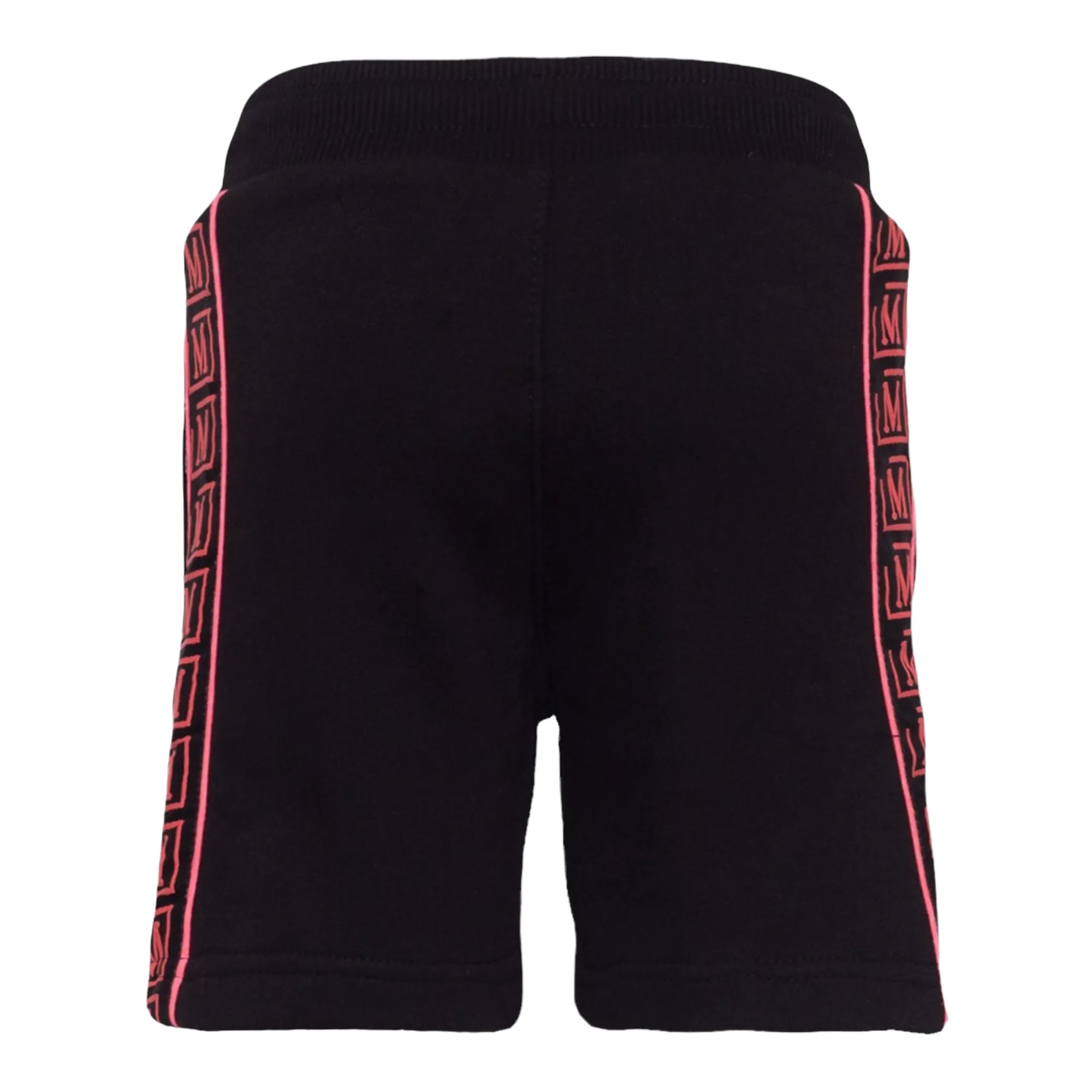 MDB Brand Kids Logo Tape Shorts - Black w/ Neon Logo