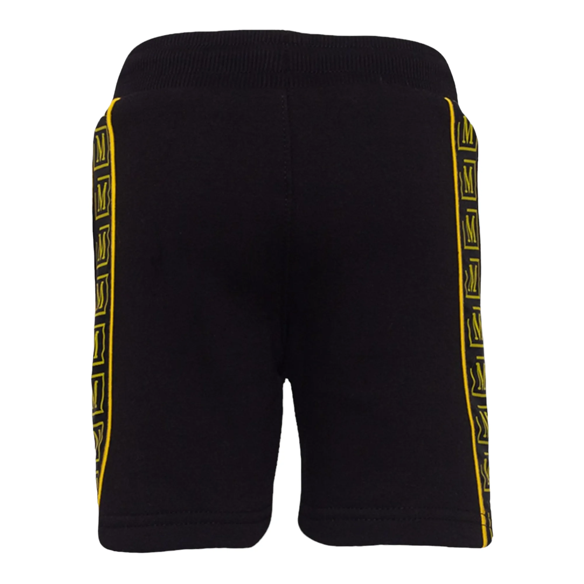 MDB Brand Kids Logo Tape Shorts - Black w/ Neon Logo