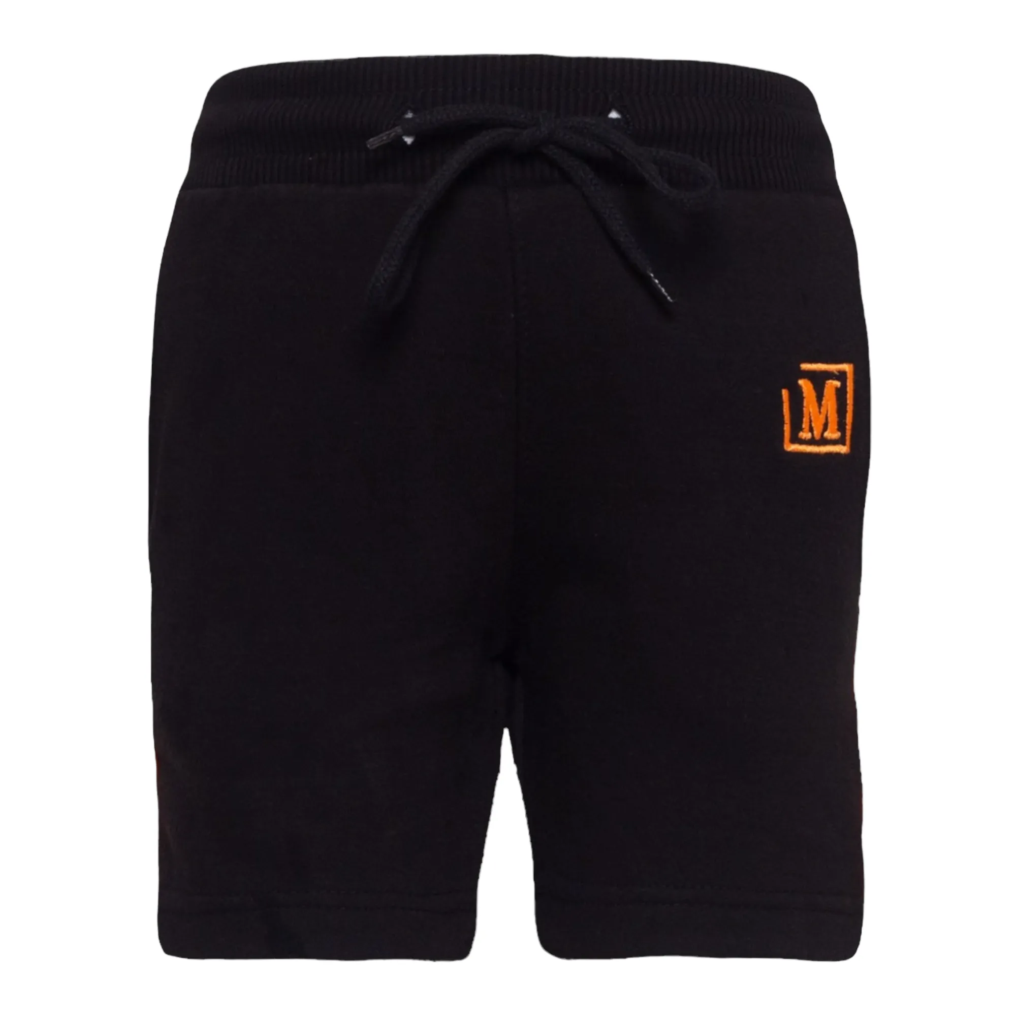 MDB Brand Kids Logo Tape Shorts - Black w/ Neon Logo