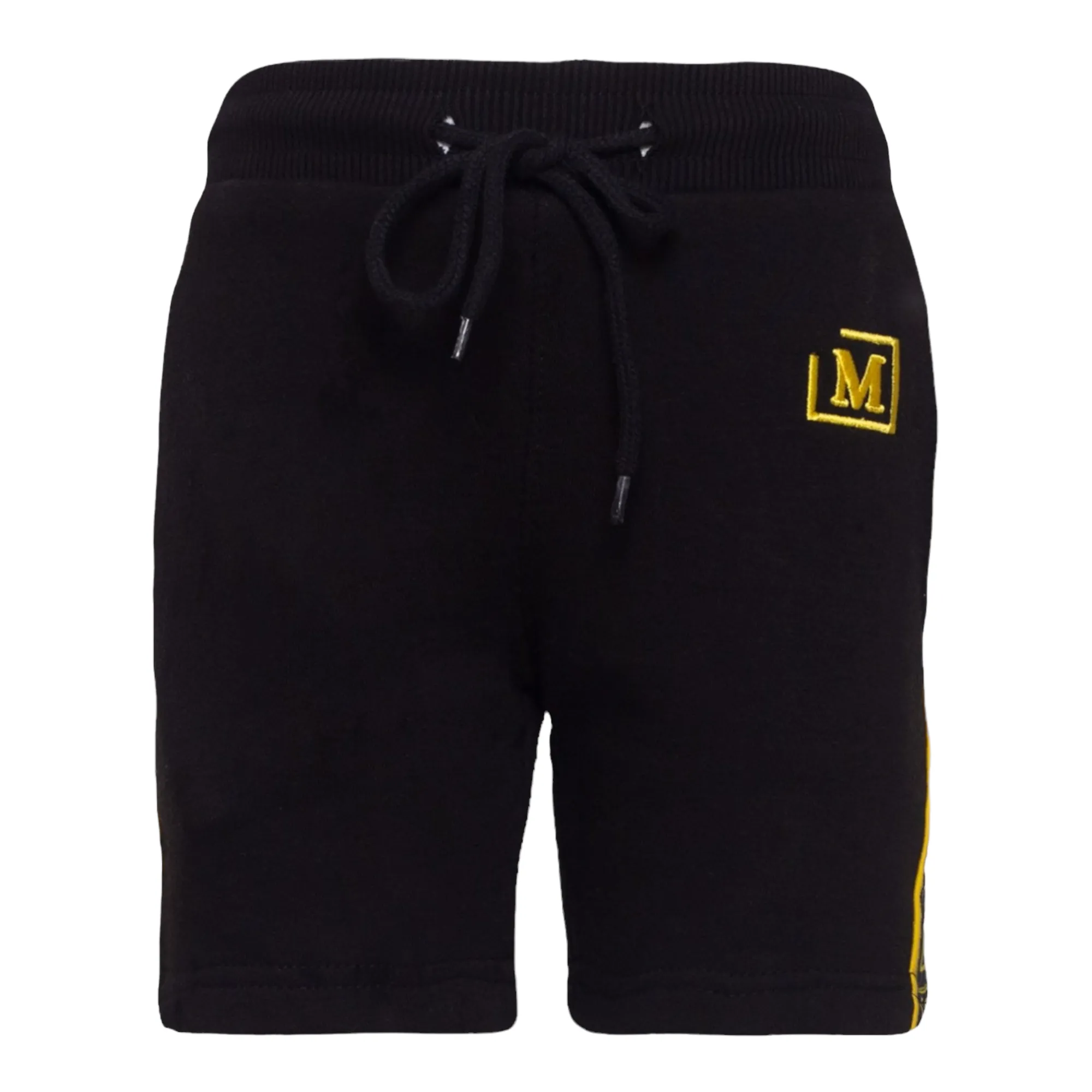 MDB Brand Kids Logo Tape Shorts - Black w/ Neon Logo