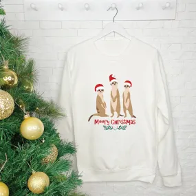 Meery Christmas Kids Meerkat Christmas Jumper