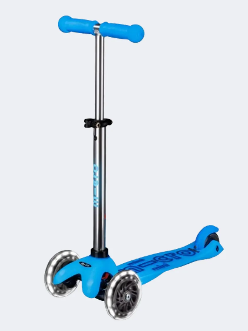 Micro Mini Deluxe Glow Led Kids Skating Scooter Arctic Blue