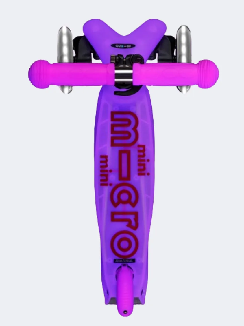 Micro Mini Deluxe Glow Led Kids Skating Scooter Frosty Pink