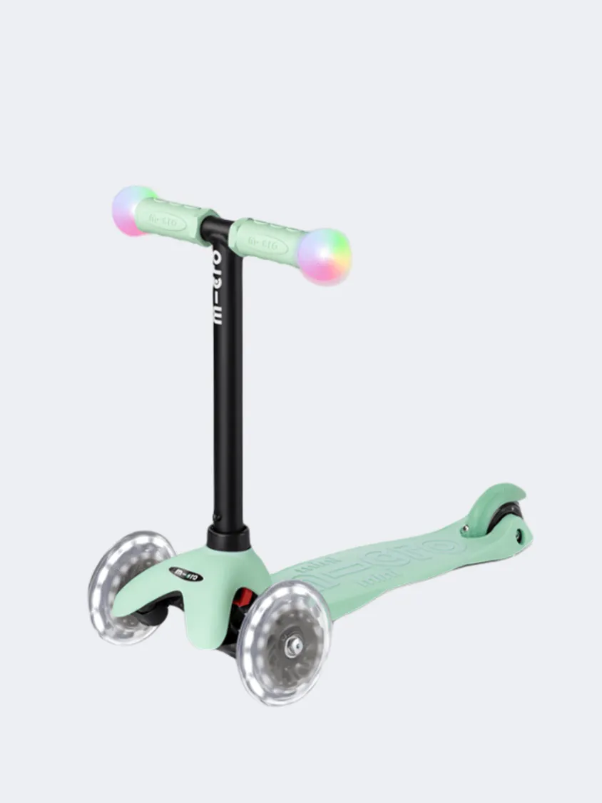 Micro Mini2Grow Deluxe Magic Led Kids Skating Scooter Mint/Black