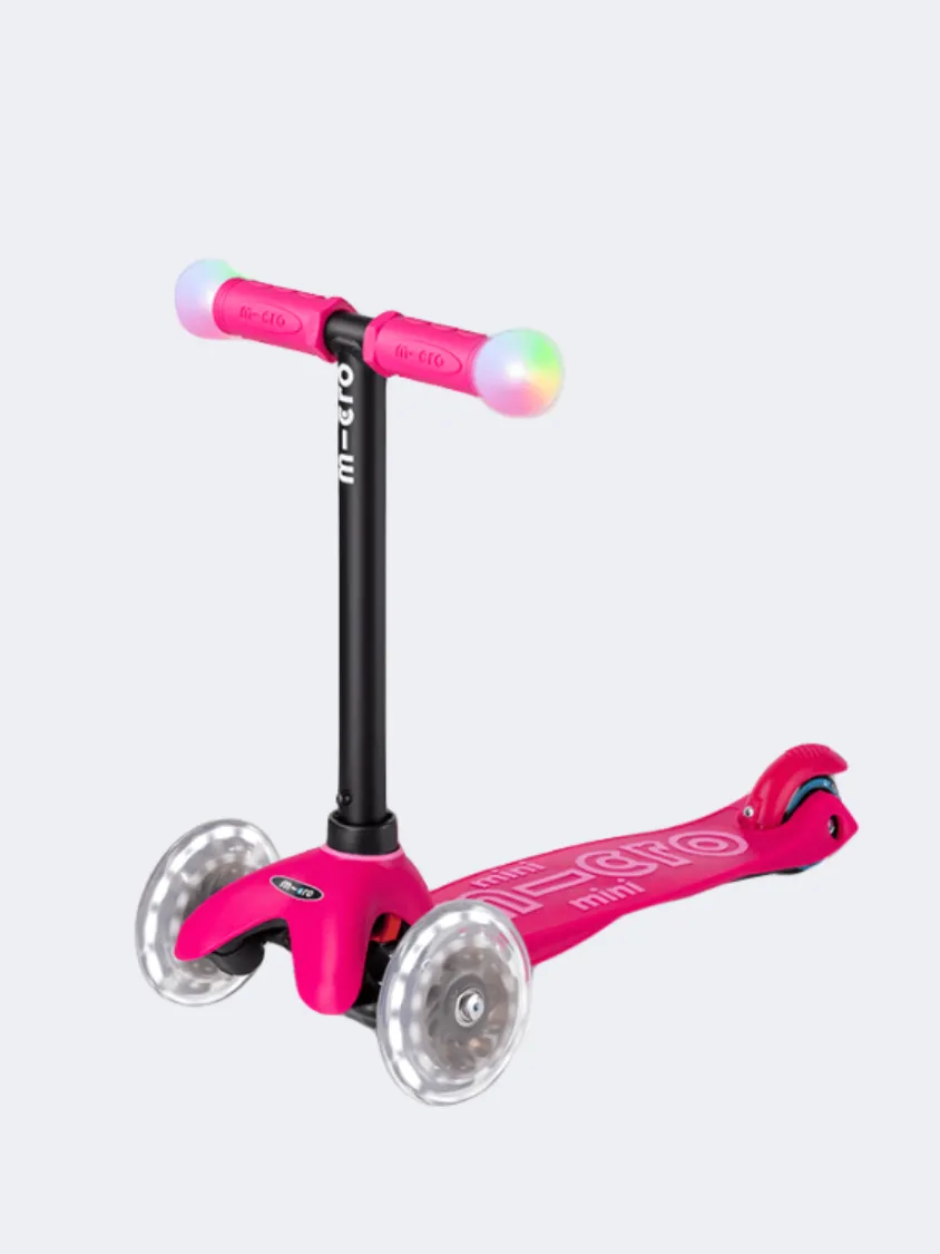 Micro Mini2Grow Deluxe Magic Led Kids Skating Scooter Pink