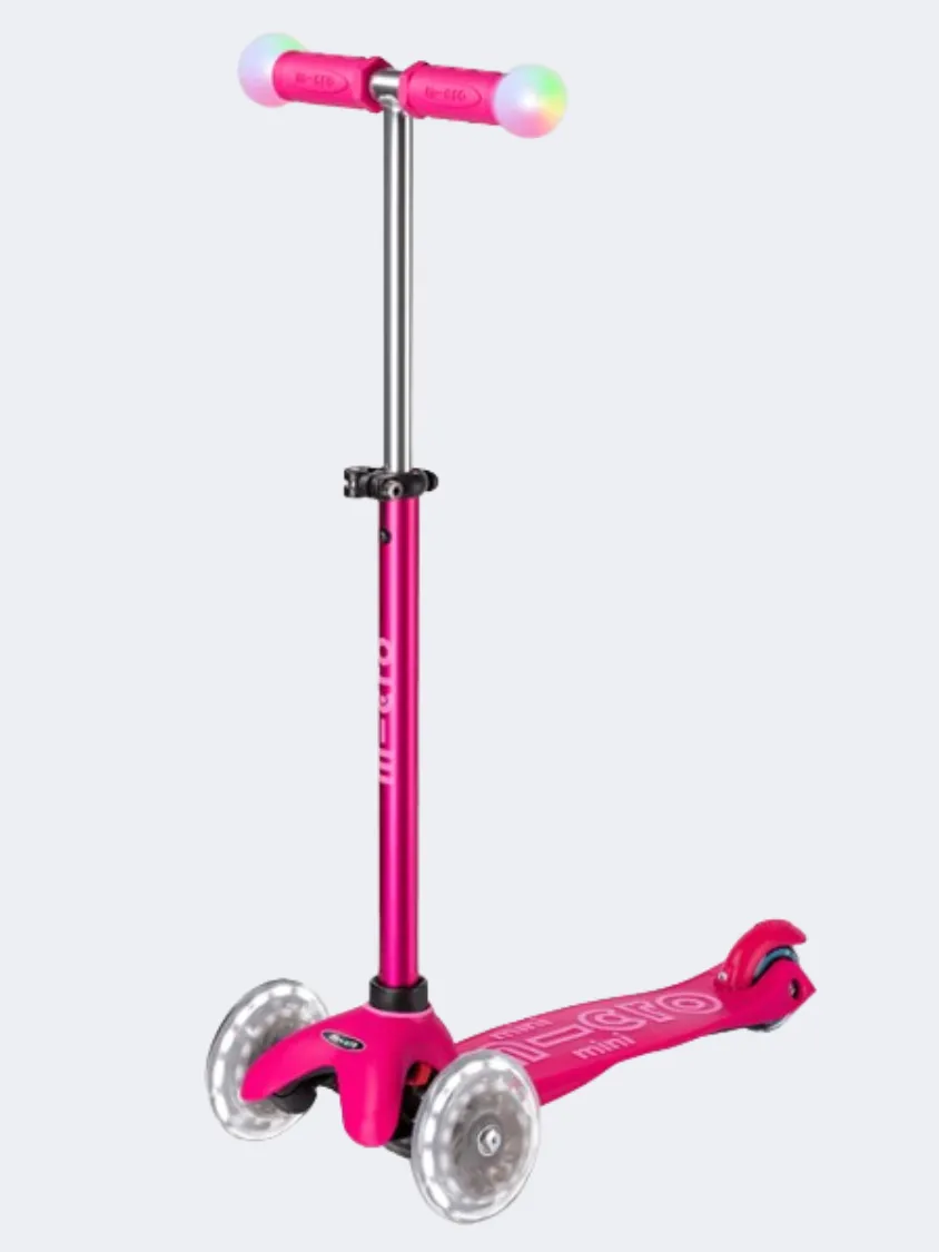 Micro Mini2Grow Deluxe Magic Led Kids Skating Scooter Pink