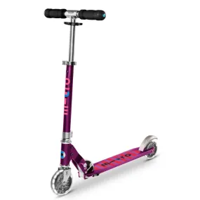 Purple Stripe LED Micro Sprite Scooter