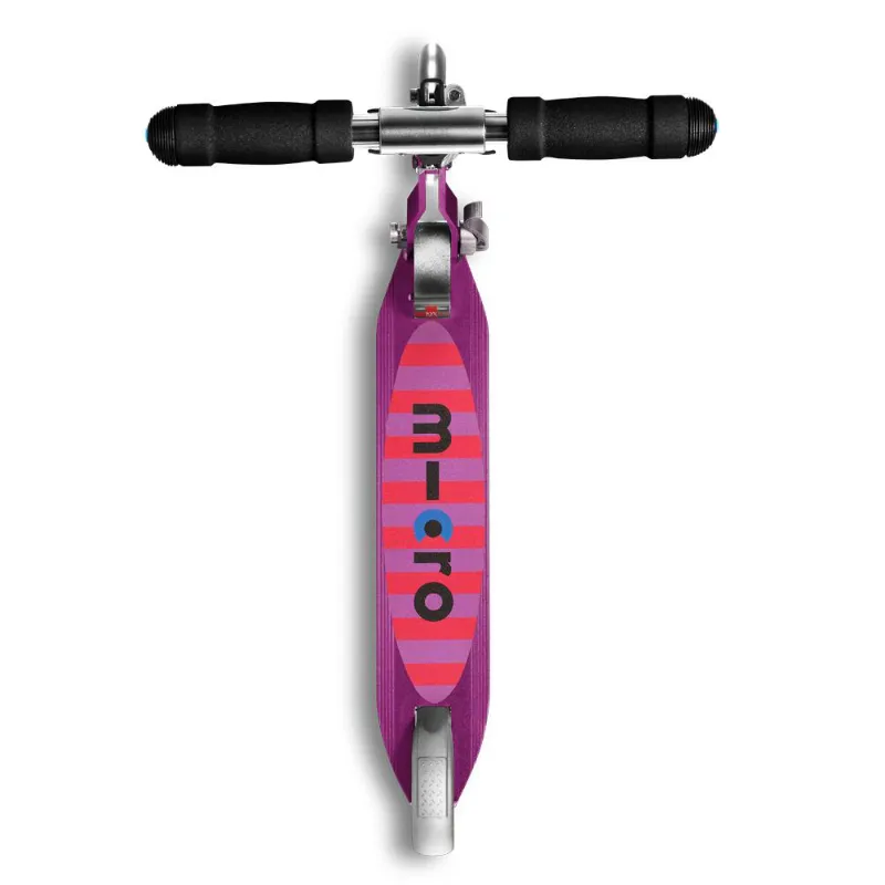 Purple Stripe LED Micro Sprite Scooter