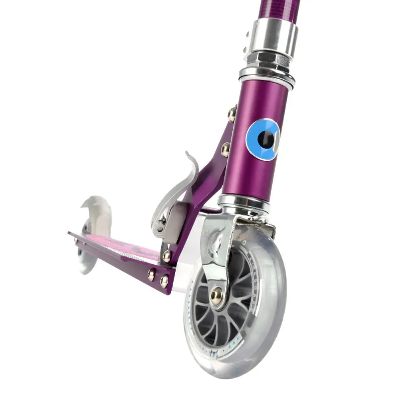 Purple Stripe LED Micro Sprite Scooter