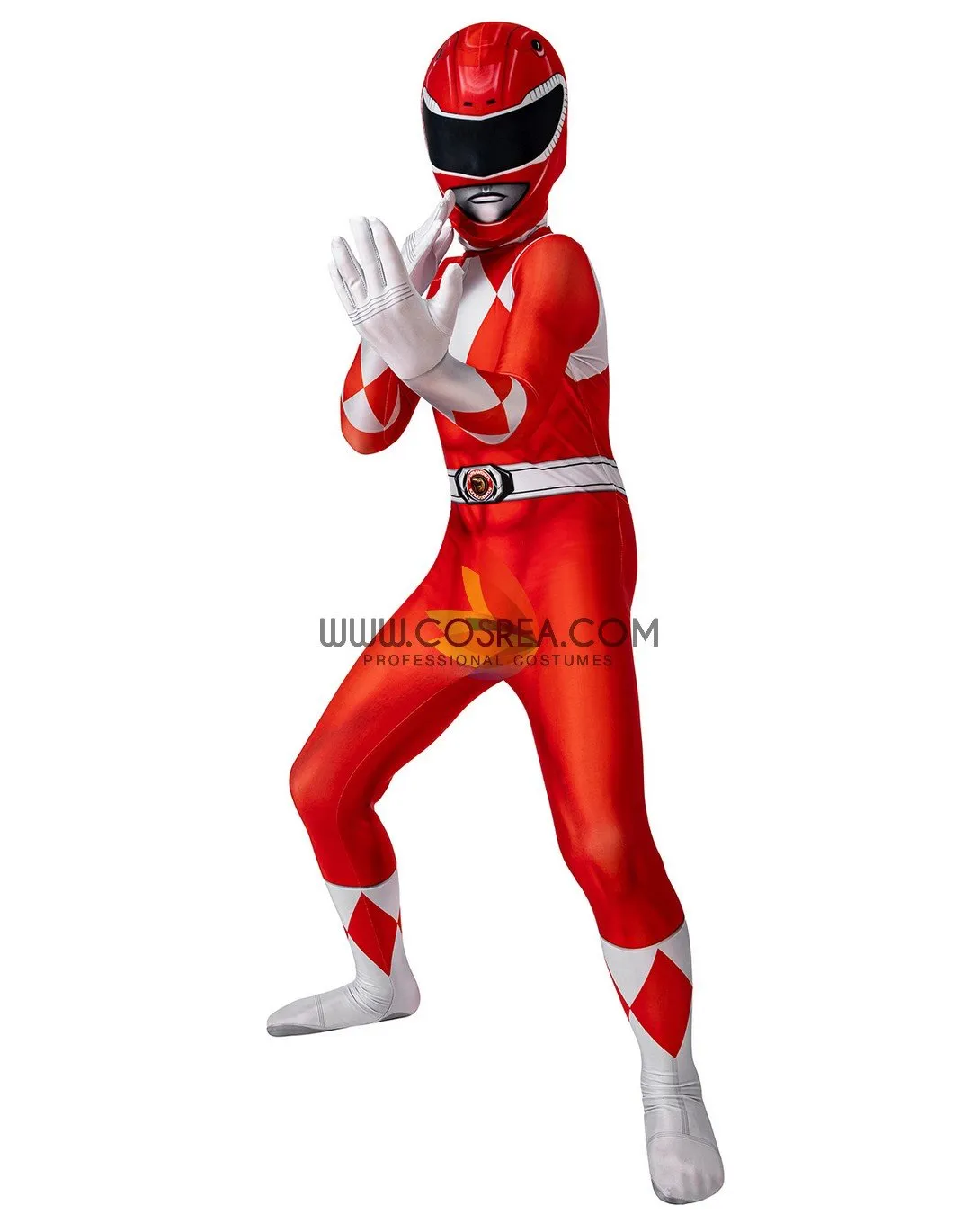 Red Ranger Kids Size Digital Printed Cosplay Costume inspired by Mighty Morphin Power Rangers