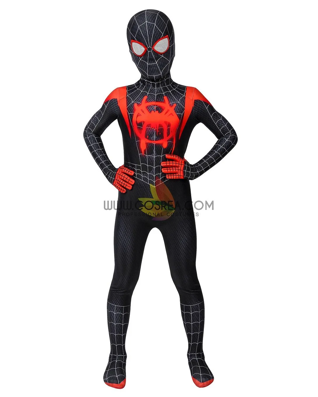 Miles Morales Into The Spider-Verse Digital Printed Kids Cosplay Costume