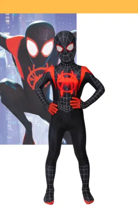 Miles Morales Into The Spider-Verse Digital Printed Kids Cosplay Costume