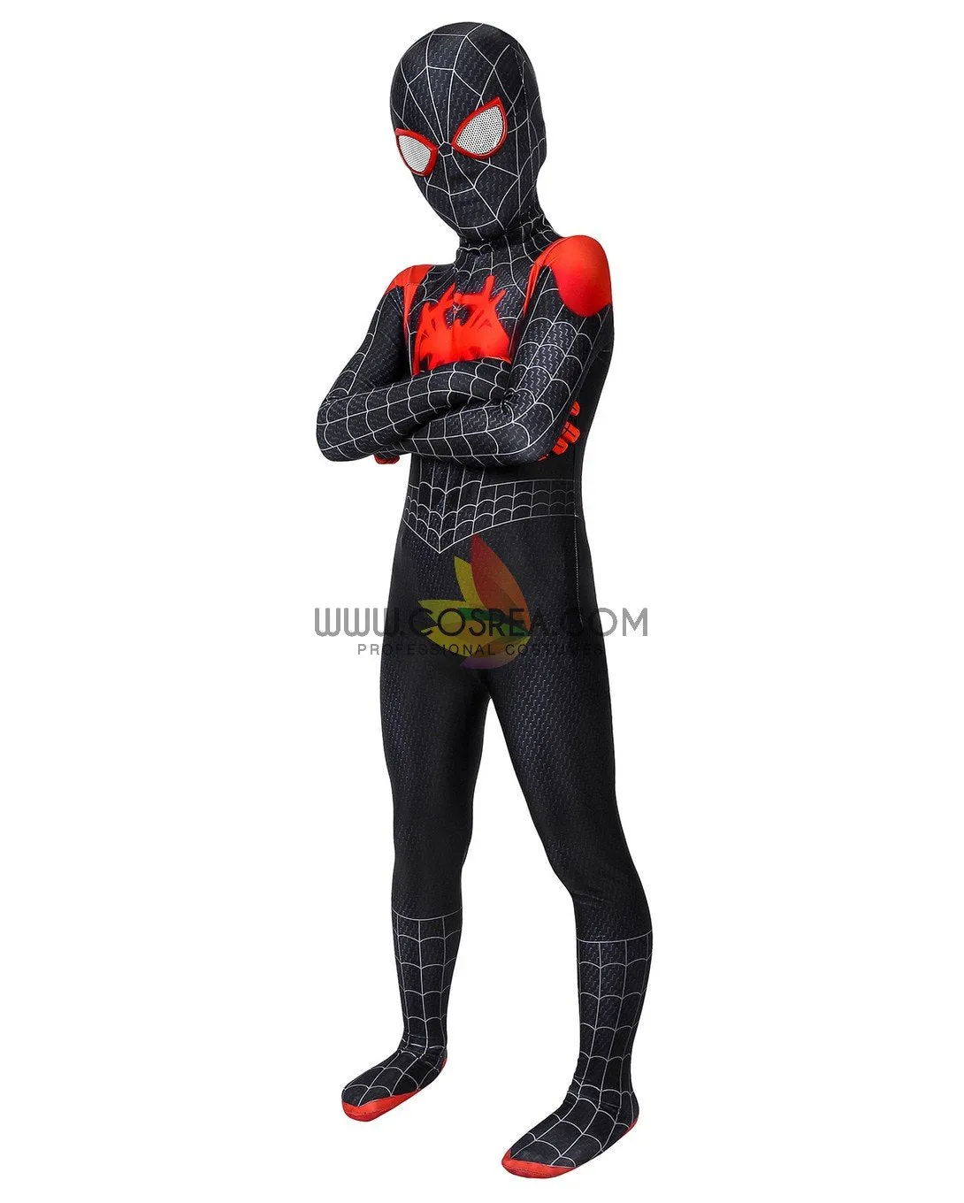 Miles Morales Into The Spider-Verse Digital Printed Kids Cosplay Costume