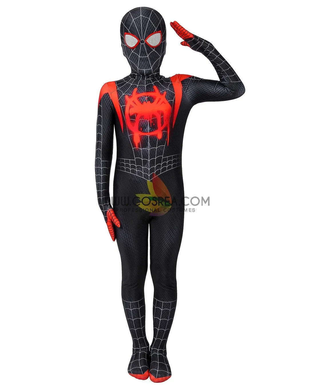 Miles Morales Into The Spider-Verse Digital Printed Kids Cosplay Costume