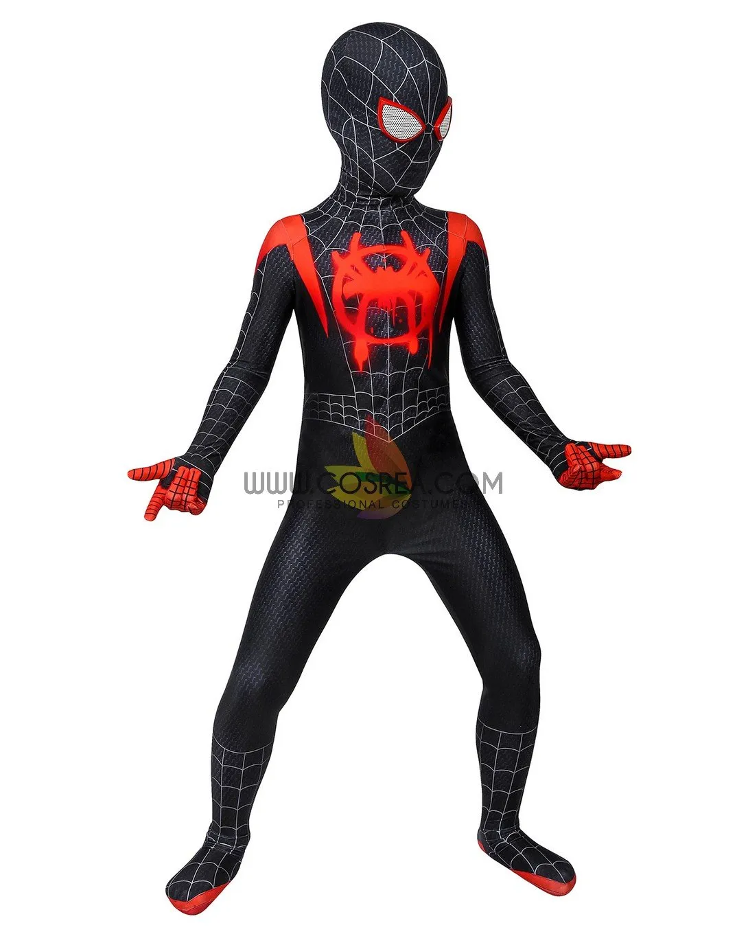 Miles Morales Into The Spider-Verse Digital Printed Kids Cosplay Costume