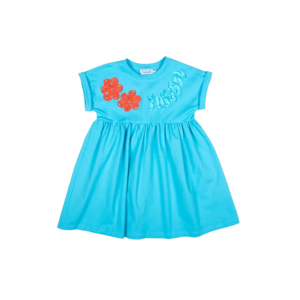 Mimisol Kids Girl's Turquoise Dress