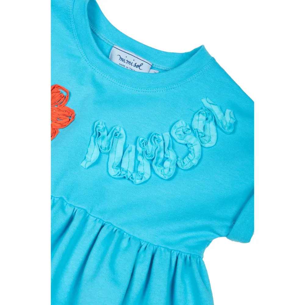 Mimisol Kids Girl's Turquoise Dress