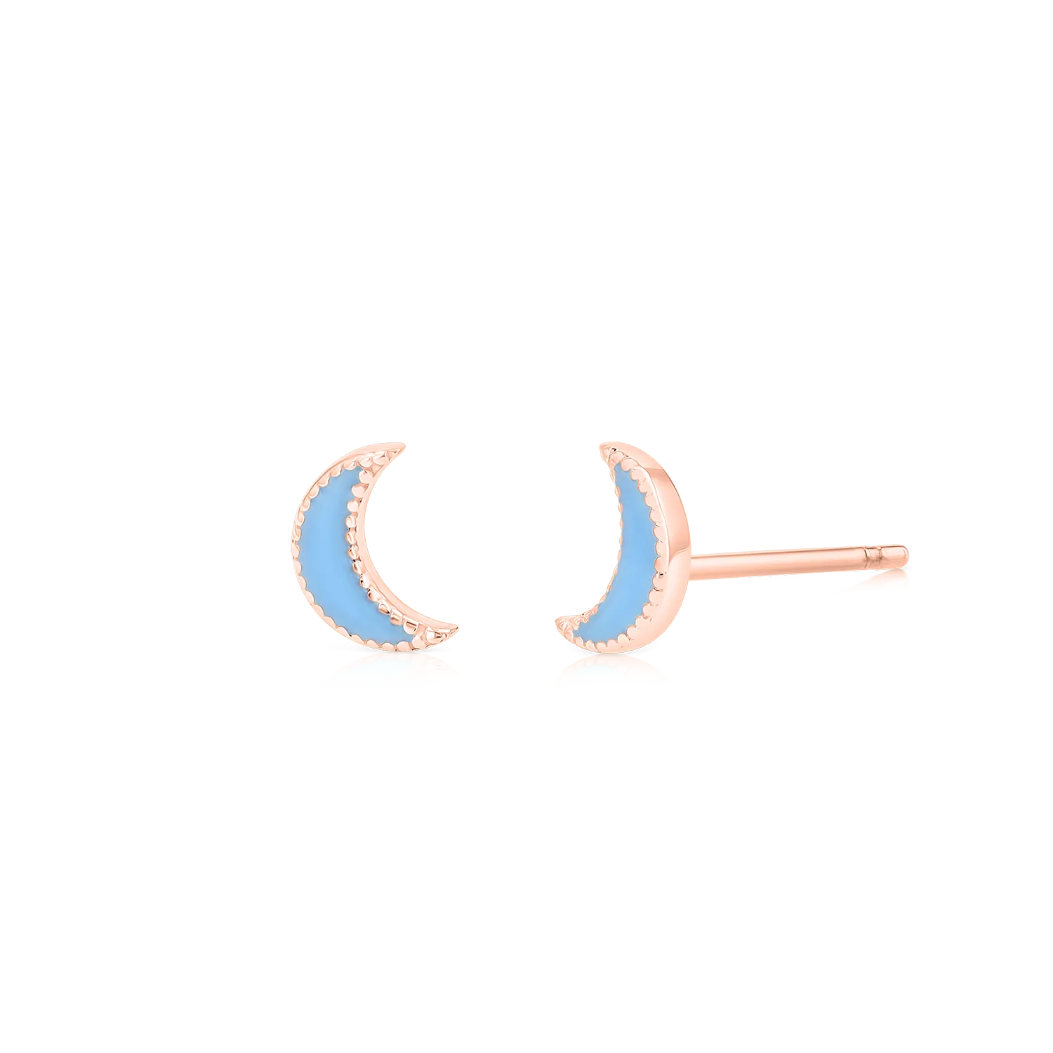 Children's Moon Enamel Earrings