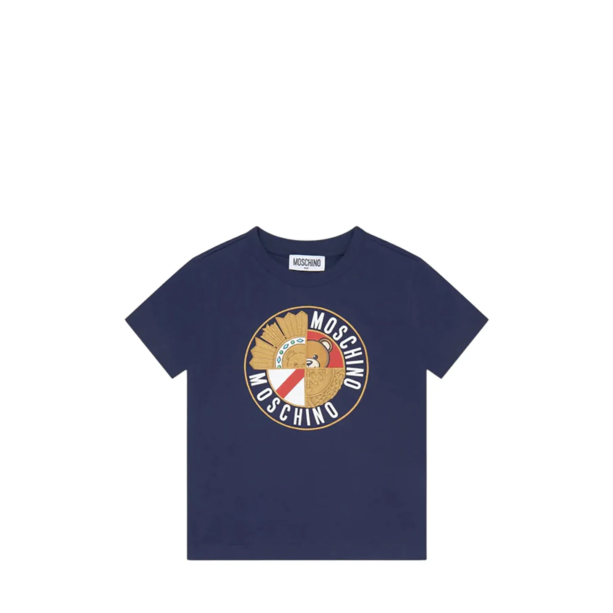 Moschino Kids Circle Shield Logo T-Shirt