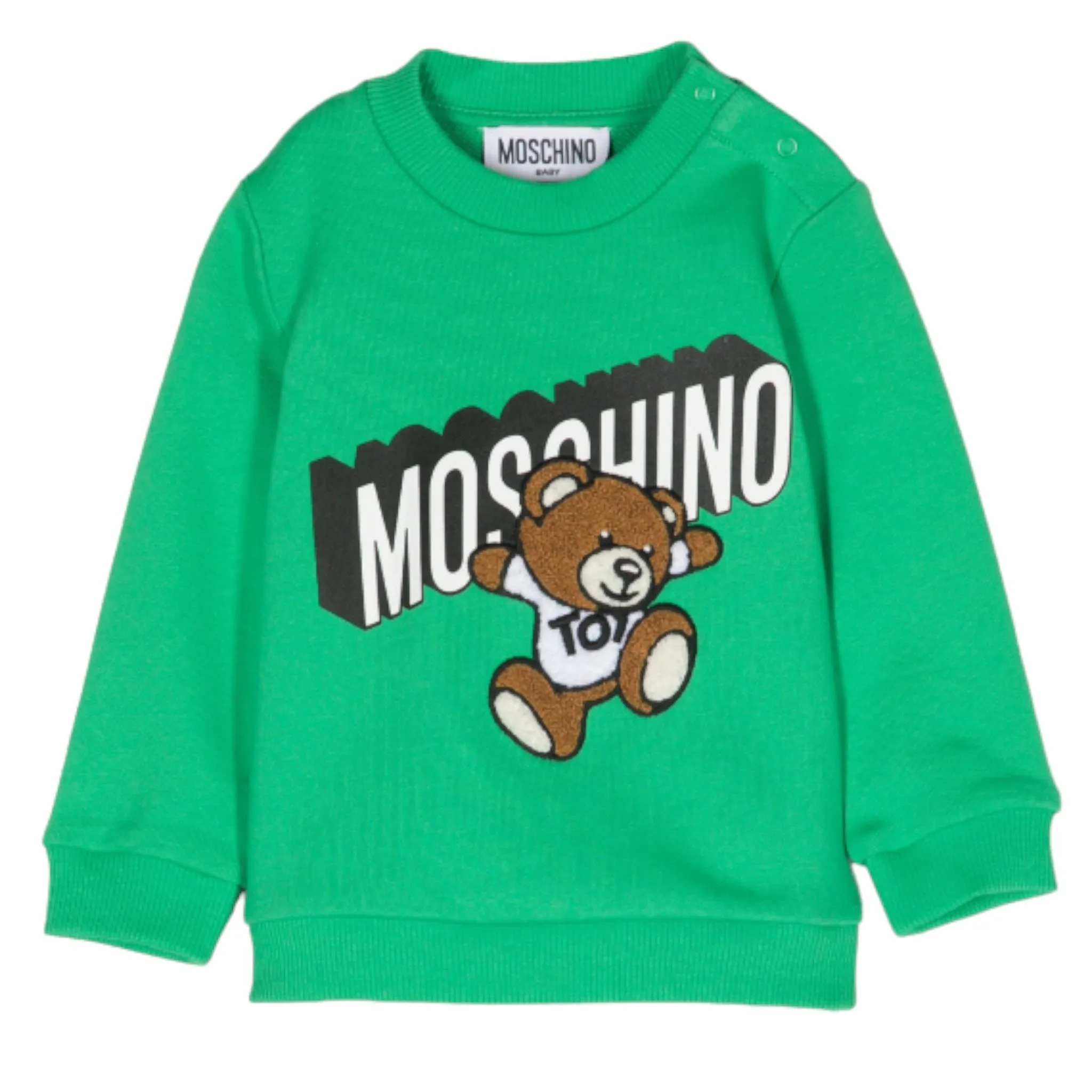 Moschino Kids Toddler's Chenille Teddy Bear Logo Sweatshirt