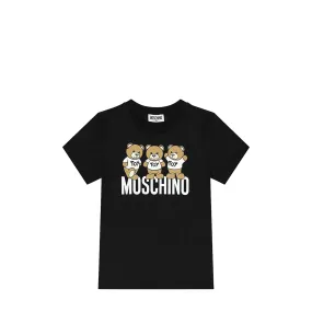 Moschino Kids Triple Teddy Bears Logo T-Shirt