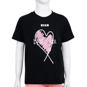 MSGM Kids  Black T-Shirt