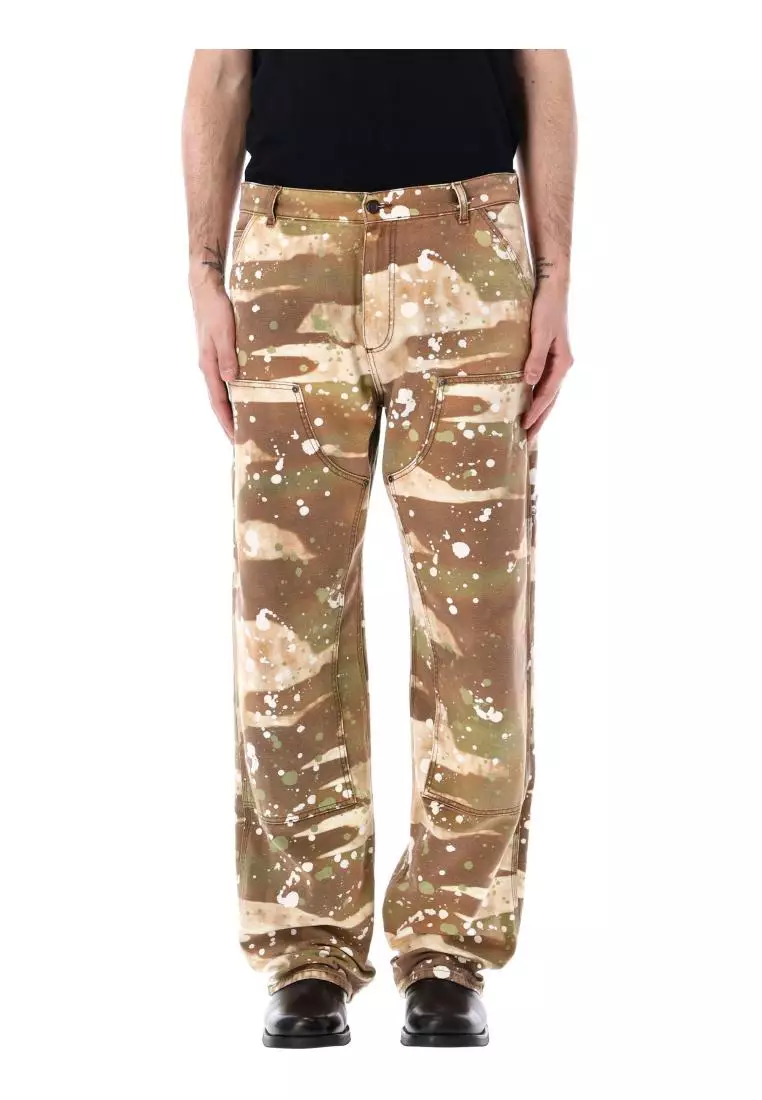 MSGM KIDS MSGM KIDS - Dripping Camo workwear pants - Green