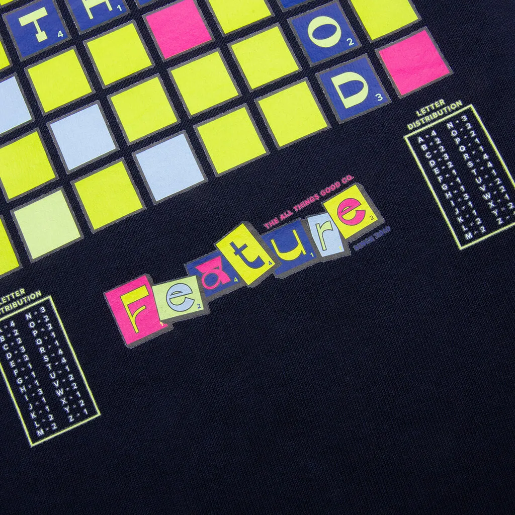 Navy Kids Scrabble Crewneck