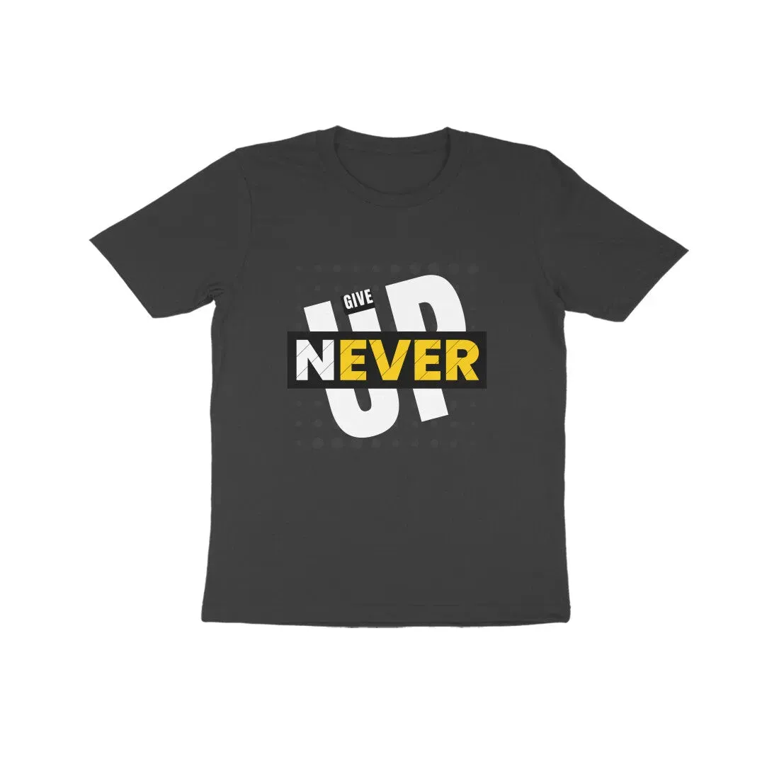 Typography Print Cotton Half Sleeve T-Shirt for Kids - Never Give UP