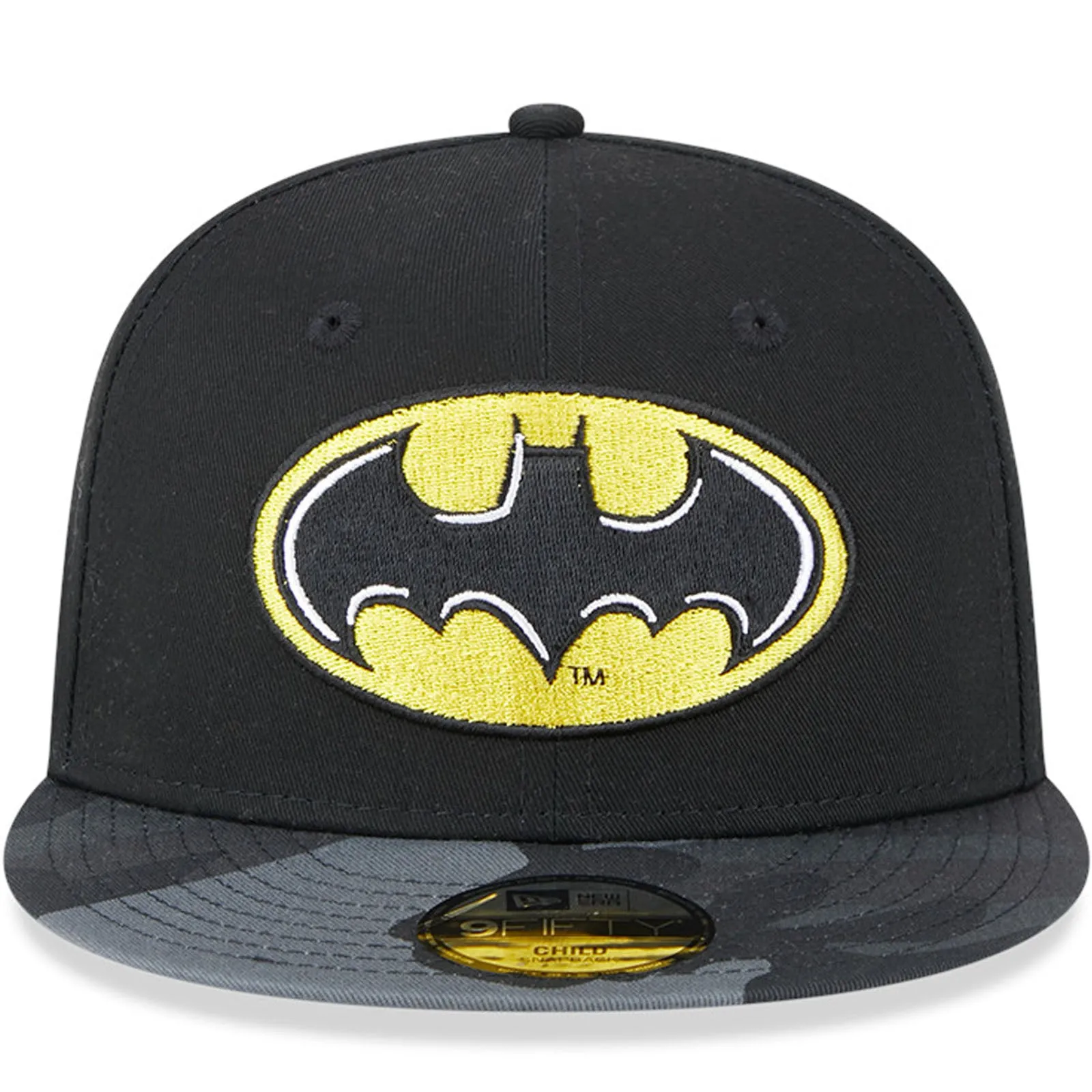 New Era Kids 9FIFTY DC Batman Flat Peak Snapback Cap - Black