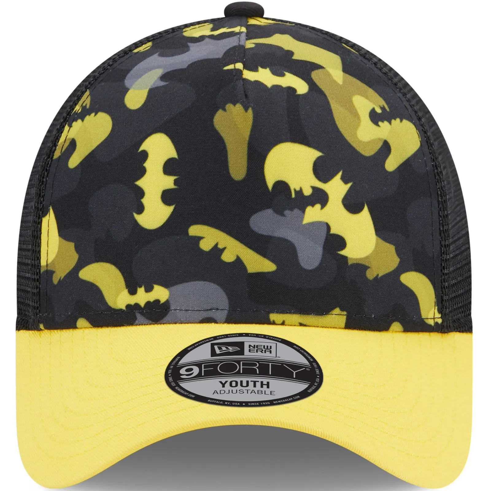 New Era Kids 9FORTY DC Print Batman Snapback Trucker Cap - Black