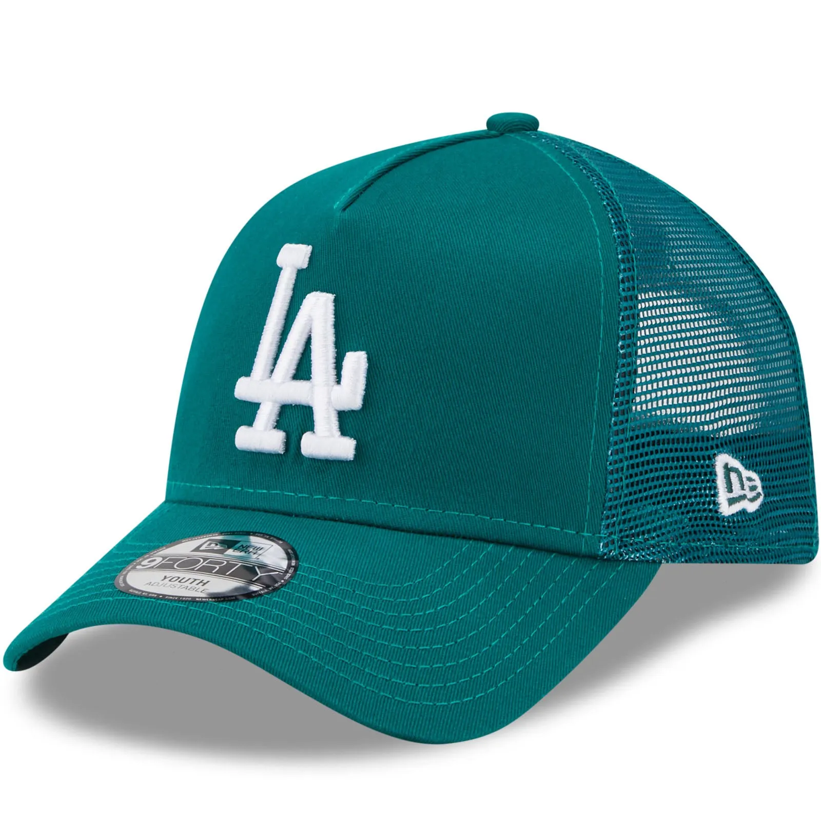 New Era Kids Los Angeles Dodgers 9FORTY MLB Snapback Trucker Cap - Black - 6-12 Yrs