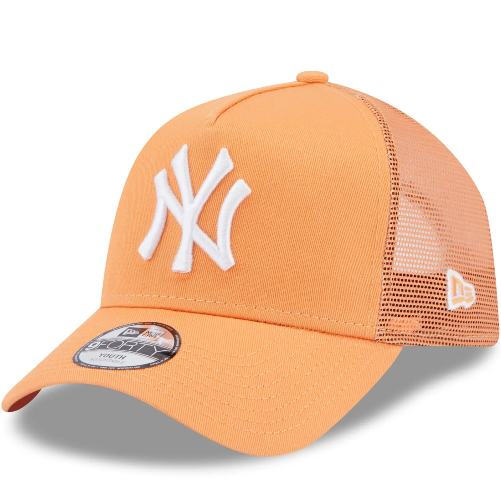 New Era Kids Los Angeles Dodgers 9FORTY MLB Snapback Trucker Cap - Orange - 6-12 Yrs