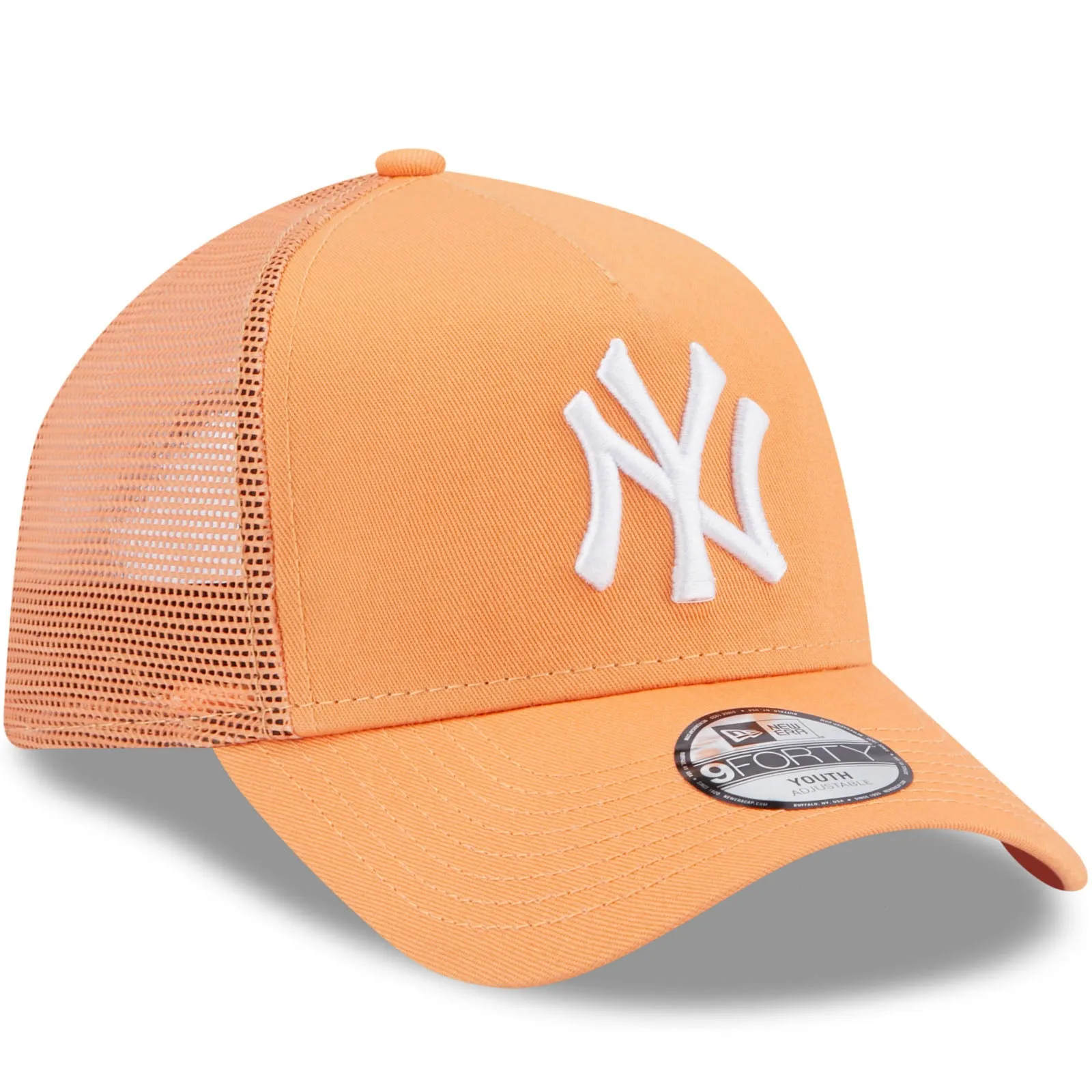 New Era Kids Los Angeles Dodgers 9FORTY MLB Snapback Trucker Cap - Orange - 6-12 Yrs