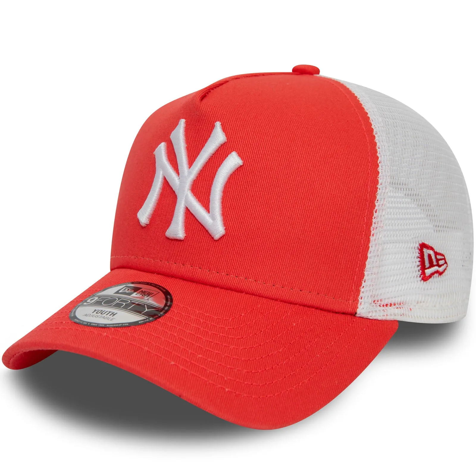 New Era Kids New York Yankees League Essentials Snapback Trucker Cap- Red